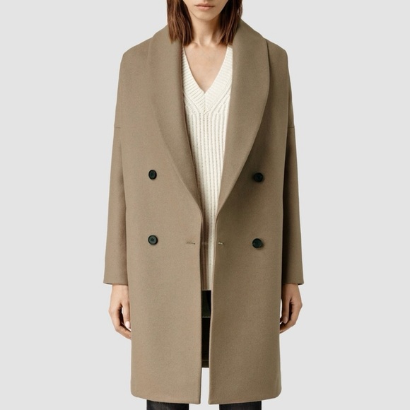 ALL SAINTS Ember Nesi Wool Cocoon Coat NEW - Picture 16 of 16